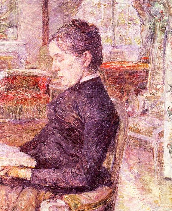  Henri  Toulouse-Lautrec The Reading Room at the Chateau de Malrome Germany oil painting art